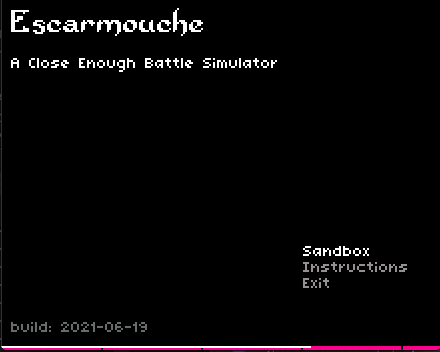 2021-06-21 - Escarmouche - TitleScreen, Instructions